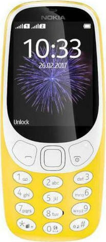 Nokia 3310 2017 Dual SIM (16MB) Mobile with Buttons (English) Yellow