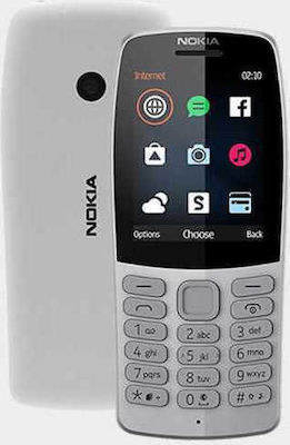Nokia 210 Dual SIM Κινητό με Κουμπιά (Ελληνικό Μενού) Γκρι