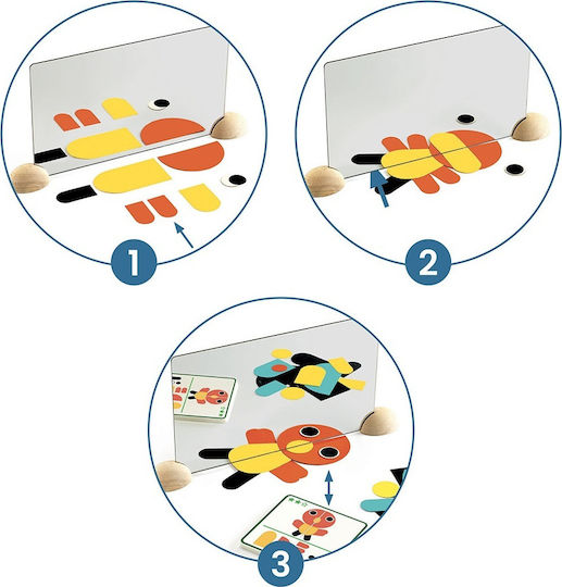 Djeco Collage Image Composition Game With Mirror 'ζωάκια' for Children 6+ years old Years