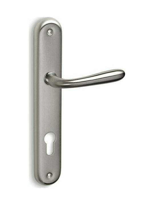 Door Knob Convex 155 Rosette Matte Door - Bathroom door with lock (Pair)