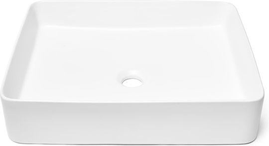 Swiss Aqua Technologies Infinitio Aufgesetztes Waschbecken Keramik 50.5x40x11cm White Matt