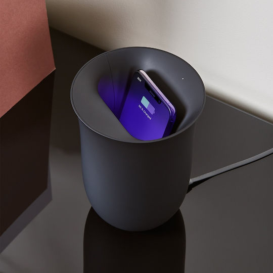 Lexon Încărcător Wireless (Qi Pad) 10W Negruς (Oblio UV Dezinfectant)