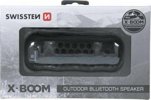 Swissten X-Boom Bluetooth-Lautsprecher 10W mit Akkulaufzeit bis zu 8 Stunden Schwarz