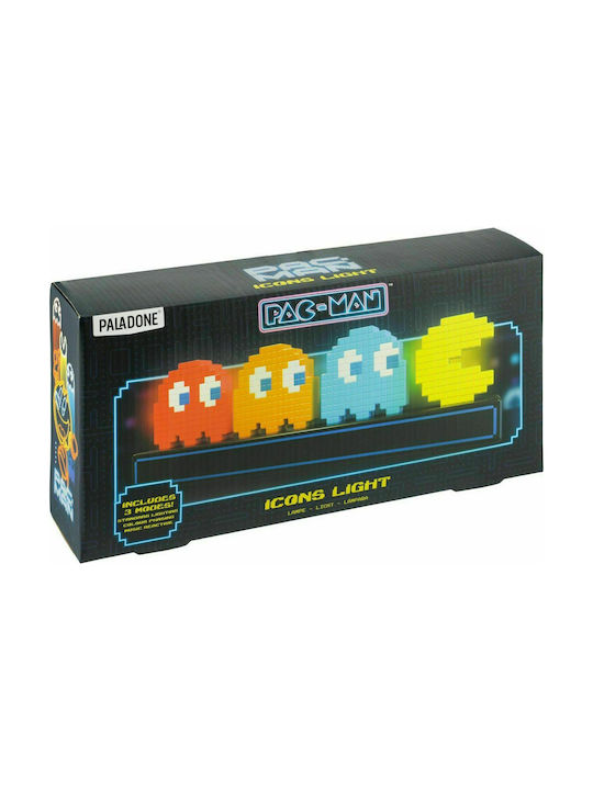 Paladone Kids Decorative Lamp Pac Man and Ghosts Multicolour 30x10cm