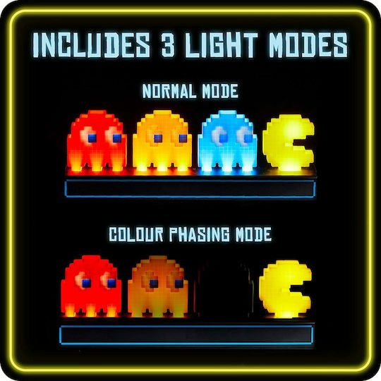 Paladone Детско Декоративно Осветление Pac Man and Ghosts Многоцветен 30x10см