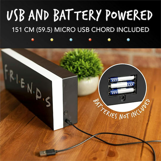 Paladone Lumini LED Lampă decorativă pentru copii Friends Negru 30x12x7εκ.