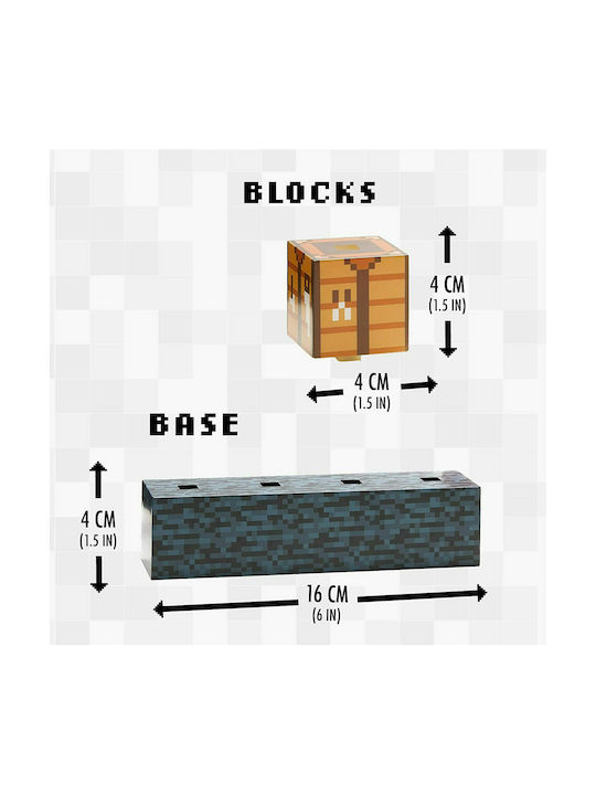 Paladone Led Kids Decorative Lamp Minecraft Block Building Multicolour 20x6x27εκ.