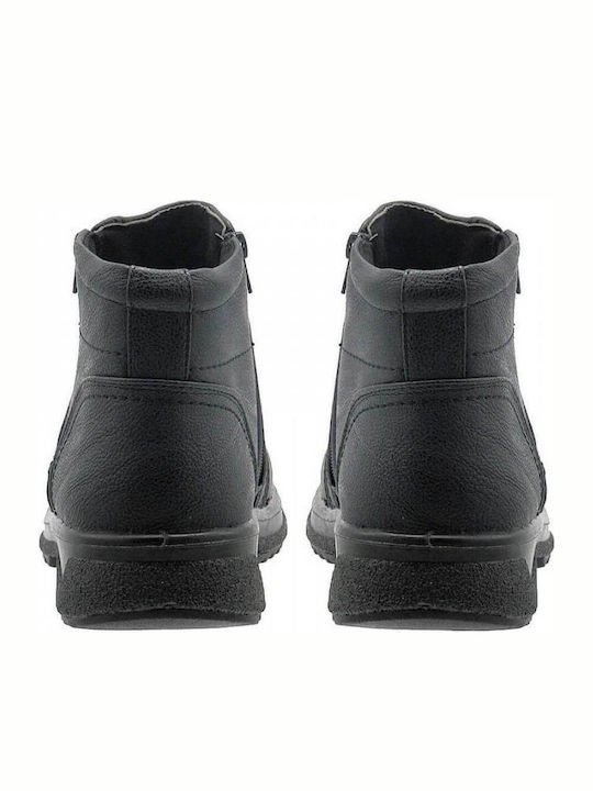 Schwarz Herrenstiefel mit Reißverschluss