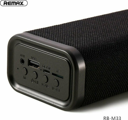 Remax RB-M33 Ηχείο Bluetooth 10W με Διάρκεια Μπαταρίας έως 6 ώρες Μαύρο