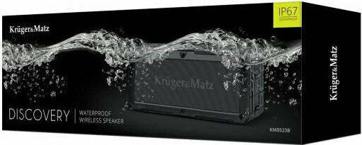 Kruger & Matz Discovery Αδιάβροχο Ηχείο Bluetooth 8W με Διάρκεια Μπαταρίας έως 10 ώρες Μαύρο