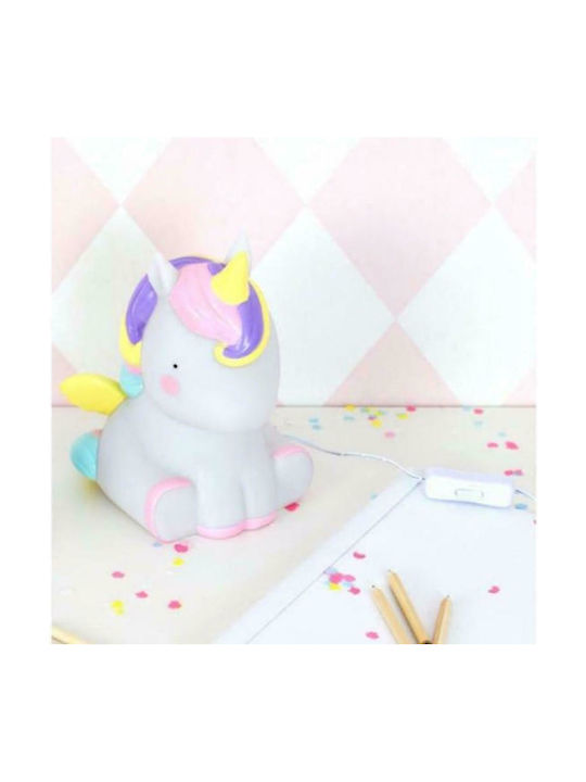 A Little Lovely Company Led Kids Decorative Lamp Unicorn with Color Changes Multicolour 22x22x17εκ.