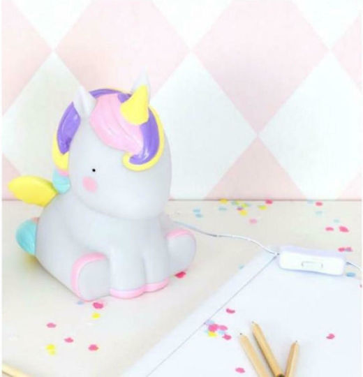 A Little Lovely Company LED Детско Декоративно Осветление Unicorn с Промяна на Цветовете Многоцветен 22x22x17εκ.