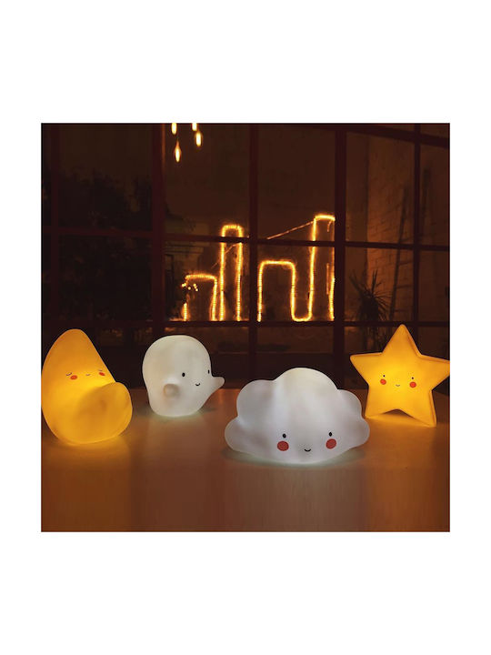 A Little Lovely Company Led Kids Decorative Lamp Cloud with Color Changes White 14.6x13.2x24.5εκ.