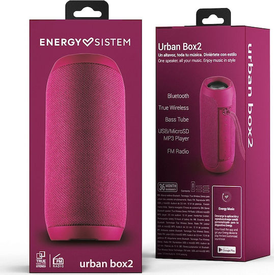 Energy Sistem Urban Box 2 Ηχείο Bluetooth 10W με Ραδιόφωνο και Διάρκεια Μπαταρίας έως 12 ώρες Μωβ