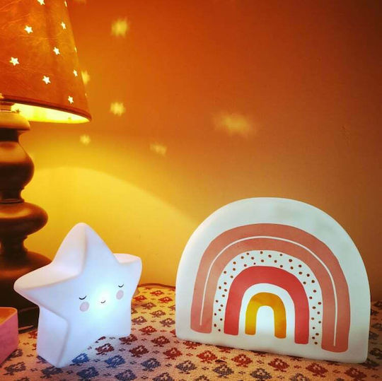 A Little Lovely Company Led Kids Decorative Lamp Rainbow Pink 21.2x16x8εκ.