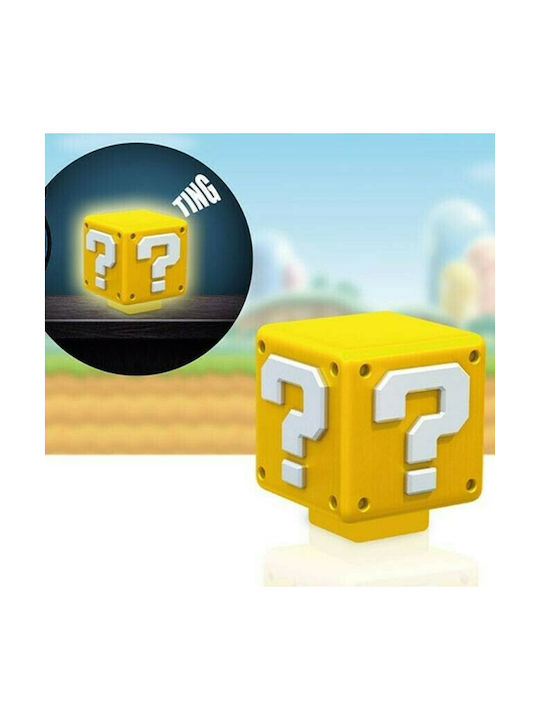 Paladone Lampă decorativă pentru copii Super Mario Question Block Galben 3εκ.