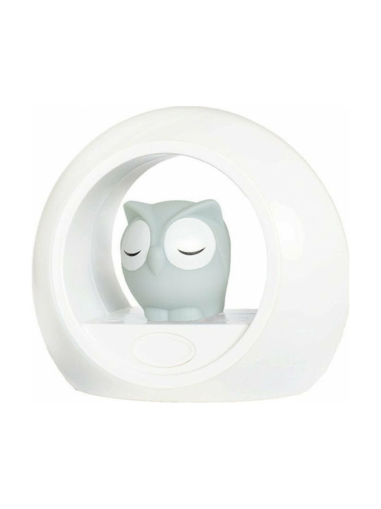 Zazu Nursery Night Light Lou The Owl Battery Gray Warm with Sensor