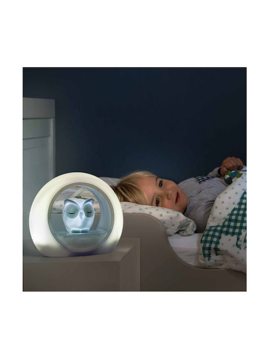 Zazu Nursery Night Light Lou The Owl Battery Gray Warm with Sensor