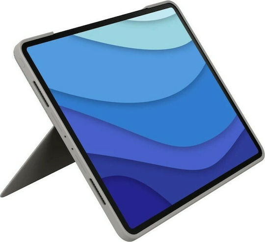Logitech Combo Touch US Flip Cover με Πληκτρολόγιο στα Αγγλικά US Γκρι (iPad Pro 2021 12.9")
