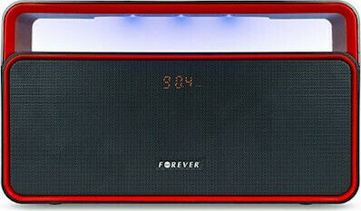 Forever BS-600 Ηχείο Bluetooth 10W με Ραδιόφωνο και Διάρκεια Μπαταρίας έως 8 ώρες Μαύρο/Κόκκινο