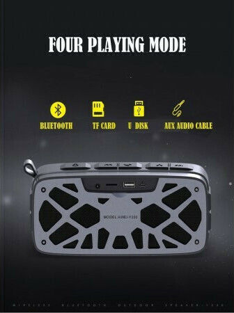 Awei Y330 Ηχείο Bluetooth 6W με Ραδιόφωνο και Διάρκεια Μπαταρίας έως 4 ώρες Γκρι