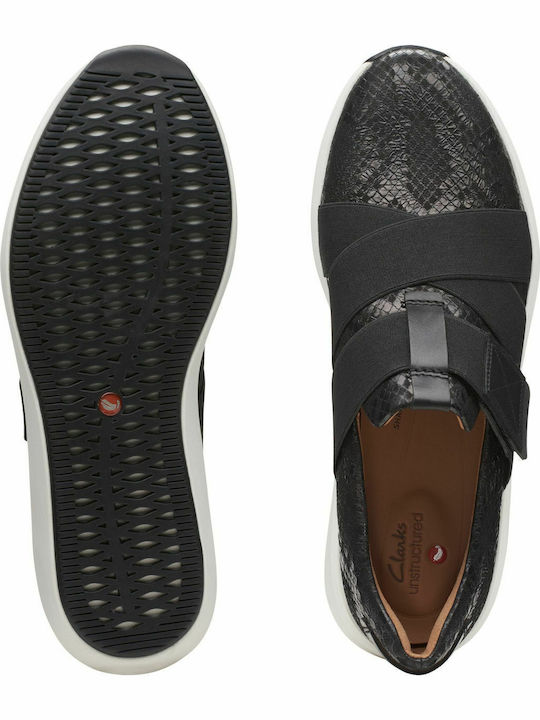 Un Rio Ανατομικά Γυναικεία Slip-On Δερμάτινα Μαύρα