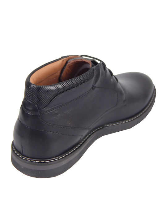Leder Schwarz Herrenstiefel