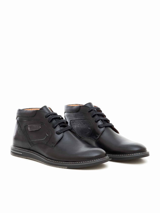 Leder Schwarz Herrenstiefel