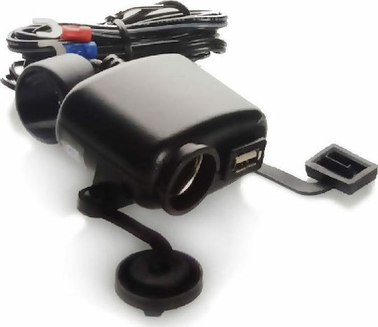 Booster Φορτιστής Μοτοσυκλέτας με Θύρες: 1xUSB & 1xΑναπτήρα