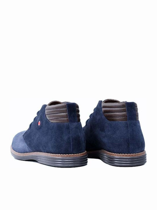 Leder Marineblau Herrenstiefel Anatomisch