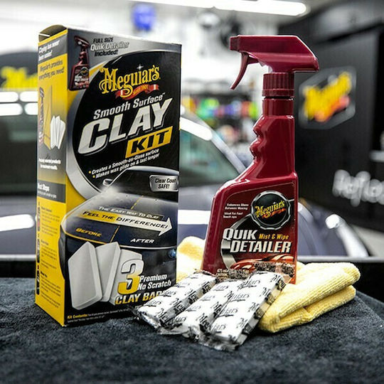 Meguiar's Πηλός Καθαρισμού για Αμάξωμα Smooth Surface Clay Kit