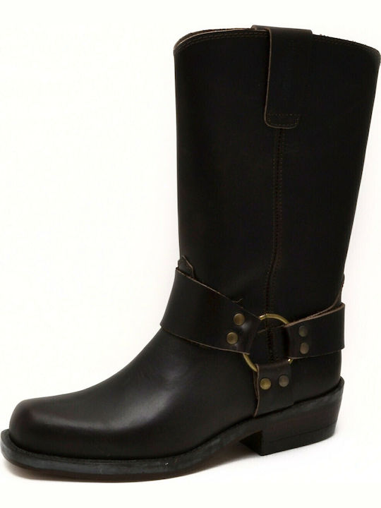 Leather Brown Men's Boots