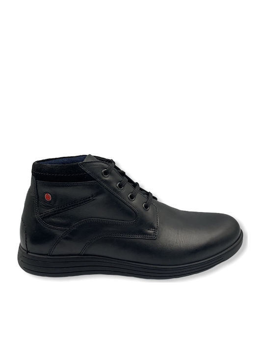 Leder Schwarz Herrenstiefel