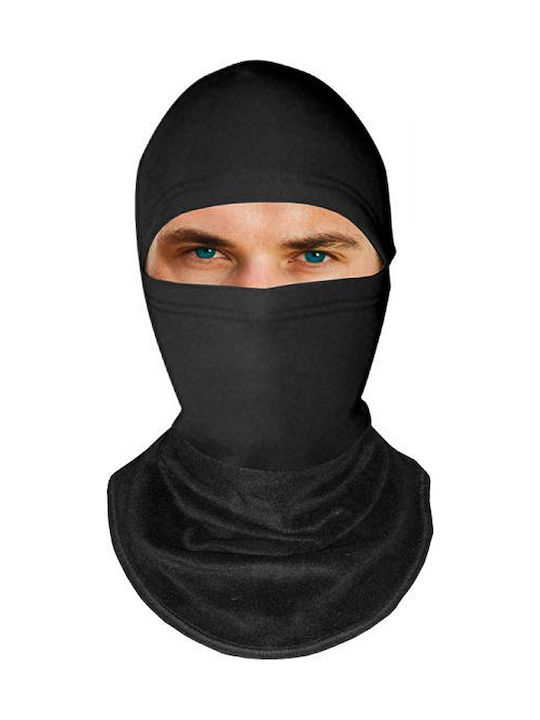 Cosa Bamboo Full Face Motorcycle Rider Balaclava Fleece Black Color
