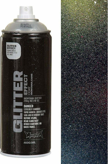 Montana Cans Σπρέι Βαφής με Glitter Εφέ Silver 400ml 6τμχ