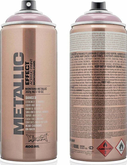 Montana Cans Spray Farbe Metallic Acryl mit Metallisch Effekt Rosé 400ml