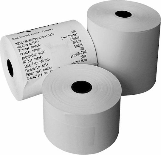 ICS Cash Register Paper Tape W80xD80mm 65m 48gr/m²