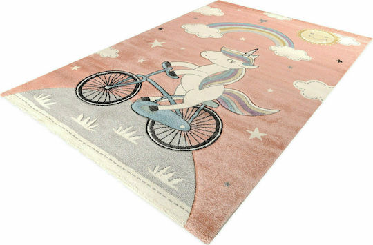 Tzikas Carpets 40115-055 Детско килимче Еднорог Розов 160x230см Дебелина 13мм