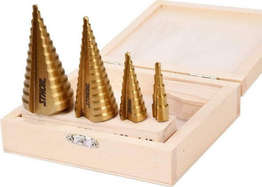 Sthor Set of 4 Conical Drills HSS Titanium for Metal