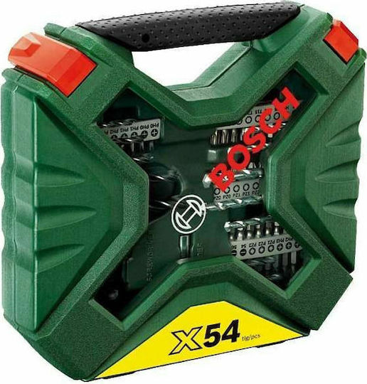 Bosch X-Line Set of 54 Drills HSS for Metal και Wood