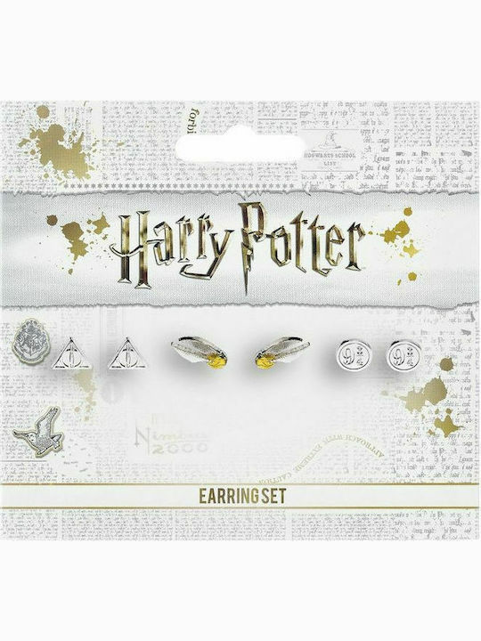 The Carat Shop Snitch, Deathly Hallows & Platform Σετ Σκουλαρίκια Καρφωτά από Ασήμι The Carat Shop Snitch, Deathly Hallows & Platform Σετ Σκουλαρίκια Καρφωτά από Ασήμι