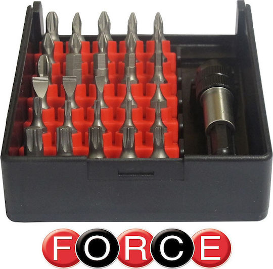 Force Σετ 31 Μύτες Κατσαβιδιού Ίσιο / Σταυρός / Torx / Allen