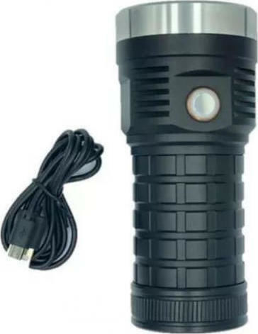Factory Wiederaufladbar Taschenlampe LED mit maximaler Helligkeit 2000lm P70 Schwarz