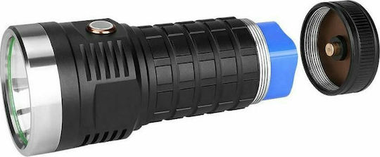 Factory Wiederaufladbar Taschenlampe LED mit maximaler Helligkeit 2000lm P70 Schwarz