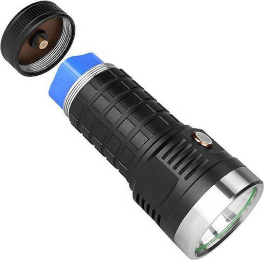Factory Wiederaufladbar Taschenlampe LED mit maximaler Helligkeit 2000lm P70 Schwarz