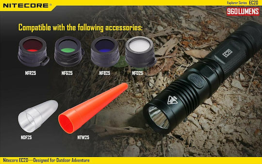 NiteCore Φακός LED IPX8 με Μέγιστη Φωτεινότητα 960lm EC20