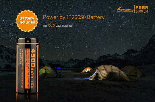 Fitorch LED IPX8 с Максимална Яркост 3600лм P26R Черен