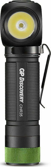 GP Batteries Презареждащ се Челник LED IPX4 Двойна функция с Максимална Яркост 600лм GPCH35BE-2FB1 Черен