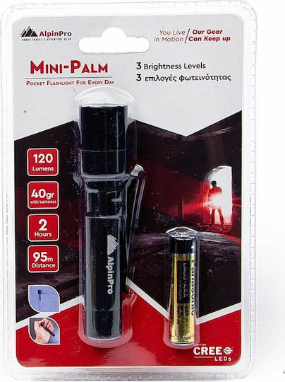 AlpinPro Φακός LED με Μέγιστη Φωτεινότητα 120lm Mini-Palm