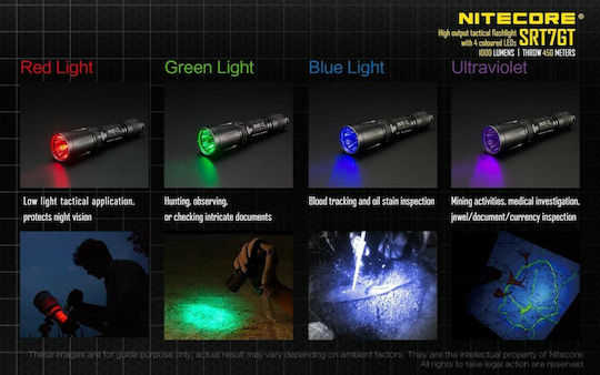 NiteCore Φακός LED UV Waterproof IPX8 με Μέγιστη Φωτεινότητα 1000лм SRT7GT